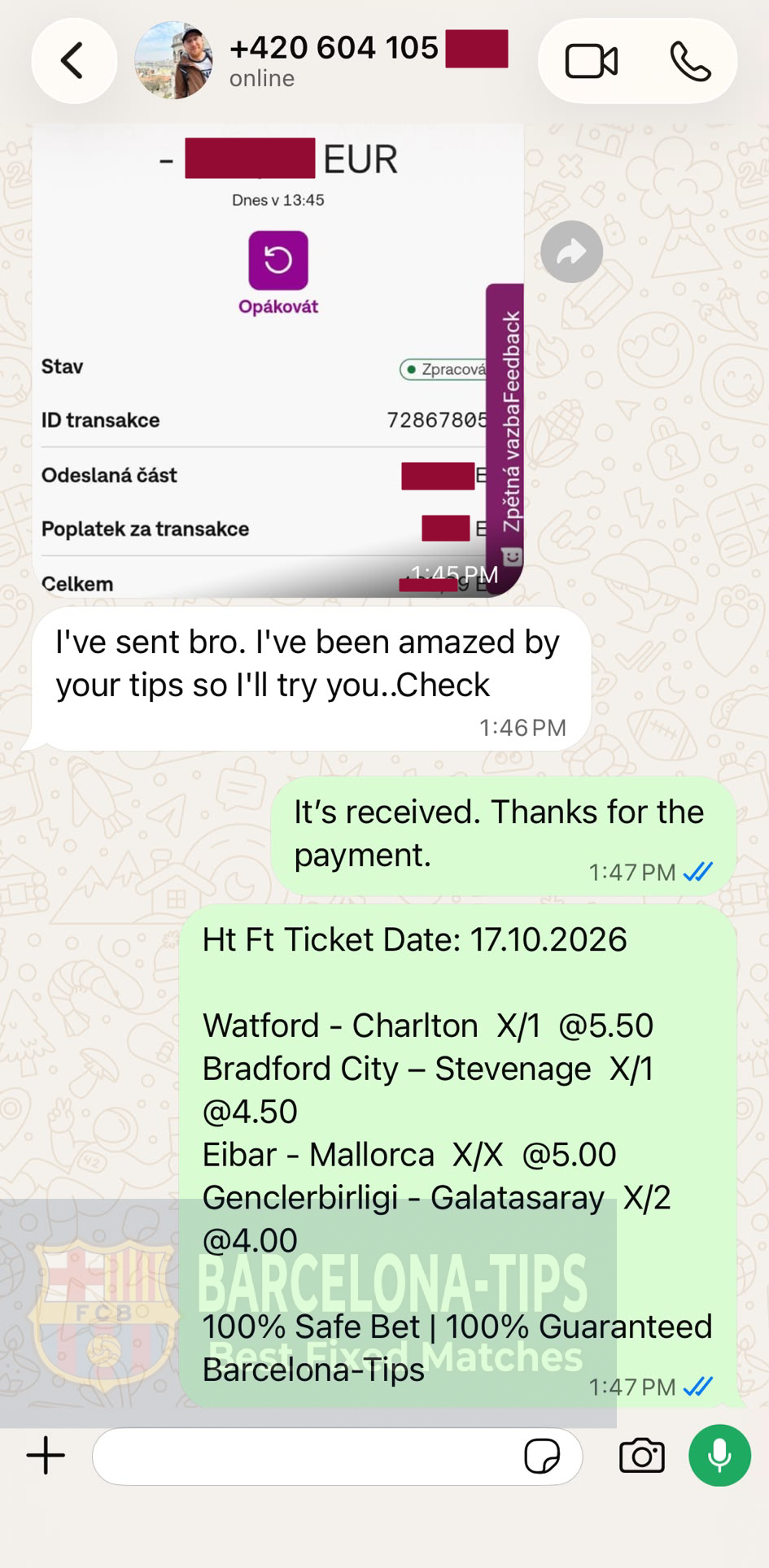 Sure Fixed Ht/Ft Combined Ticket 17.10.2026